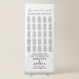25 Tables Welcome Seating Chart Retractable Banner