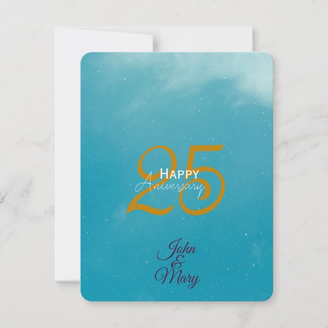 25 th aniversary or birthday Stationery Invitation (Front)