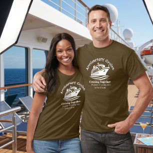 25 th Anniversary Cruise Brown Personalise T-Shirt