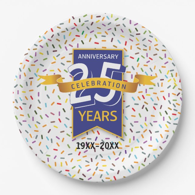 25 th ANNIVERSARY Design Paper Plate (Front)