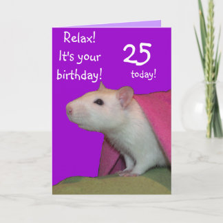 25 today customisable birthday card