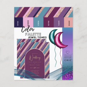 25 x Colour Palette Magenta Teal Vendor INFO Flyer