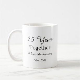 25 Year Anniversary Mug-Silver Wedding Anniversary Coffee Mug