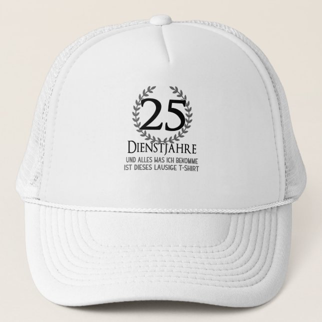 25 Year Company Anniversary Employee Company Trucker Hat (Front)