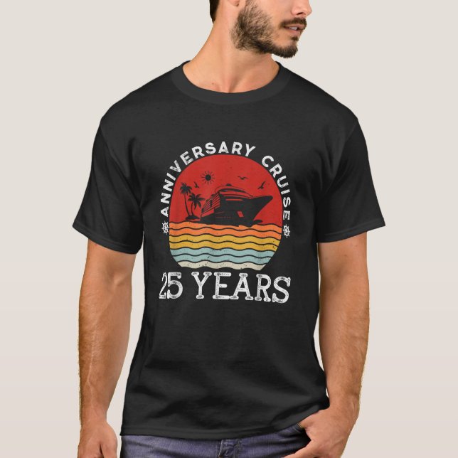 25 Year Couple 25th Wedding Anniversary Crusie Shi T-Shirt (Front)