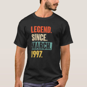25 Year Old Gift - Legend Since March 1997 25Th Bi T-Shirt