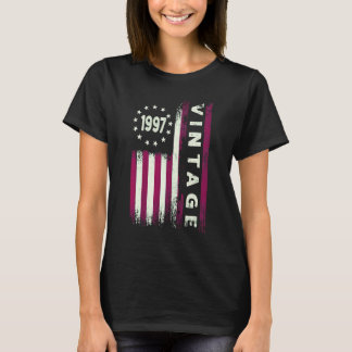 25 Year Old  Vintage 1997 American Flag 25th Birth T-Shirt