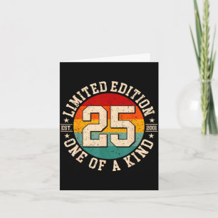 25 year old vintage 2001 limited edition 25th card