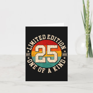 25 year old vintage 2001 limited edition 25th card