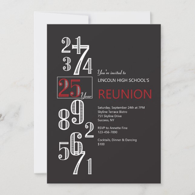 25 Year Reunion Invitation (Front)