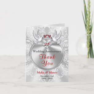 25 year Silver Anniversary You Cards