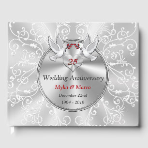 25 year Wedding Anniversary Guest Book