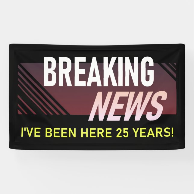 25 Year Work Anniversary Employee Appreciation Banner (Horizontal)