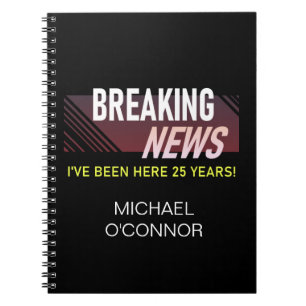 25 Year Work Anniversary Employee Appreciation Notebook