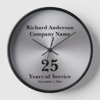 25 Years of Service Faux Silver