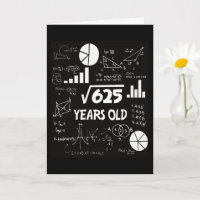 25 Years Old Bday Math Teacher 25th Birthday Gift