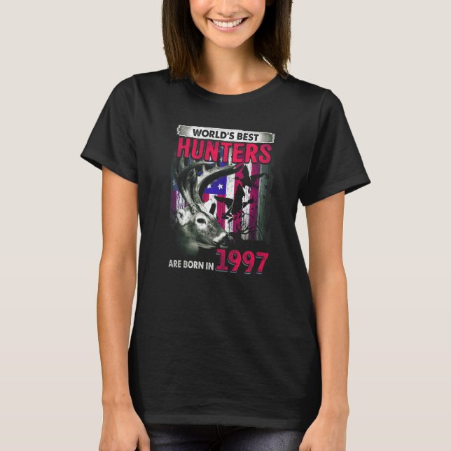 25 Years Old Deer Hunter Born In 1997 25th Birthda T-Shirt (Front)