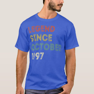 25 Years Old Gifts Legend Since October 1997 25th T-Shirt