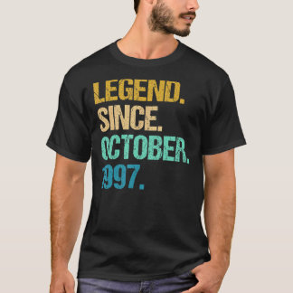 25 Years Old  Legend Since October 1997 25th Birth T-Shirt