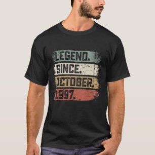 25 Years Old  Legend Since October 1997 25th Birth T-Shirt