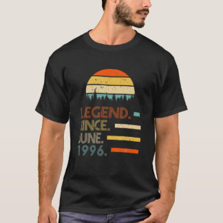 25 Years Old Retro Birthday Gift Legend Since June T-Shirt