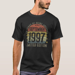 25 Years Old Vintage 25th Birthday September 1997 T-Shirt