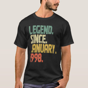 25 Years old  Vintage Legend Since January 1998 1 T-Shirt