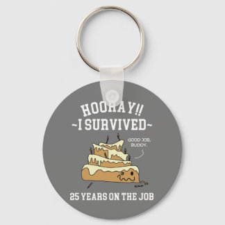 25 Years on the Job 25th Work Anniversary Key Ring