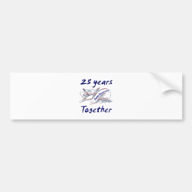 25 Years Together Bumper Sticker (Front)