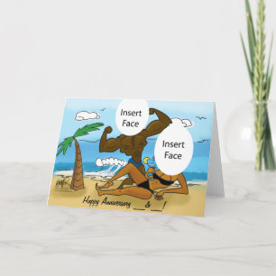 25th/50th Anniversary Beach Greeting Card 1
