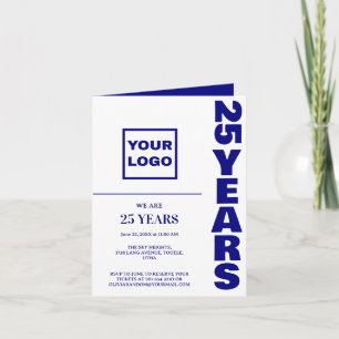 25th Anniversary celebration business logo Invitation