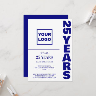 25th Anniversary celebration business logo Invitation