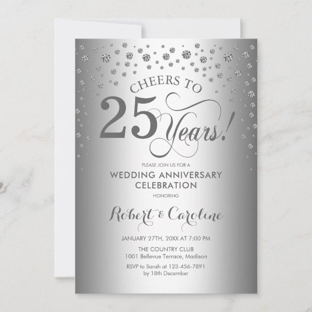 25th Anniversary Celebration - Silver Invitation (Front)