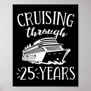 25th Anniversary Cruise His Hers Vacation Match Co Poster