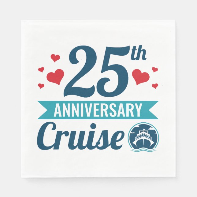 25th Anniversary Cruise Napkin (Front)