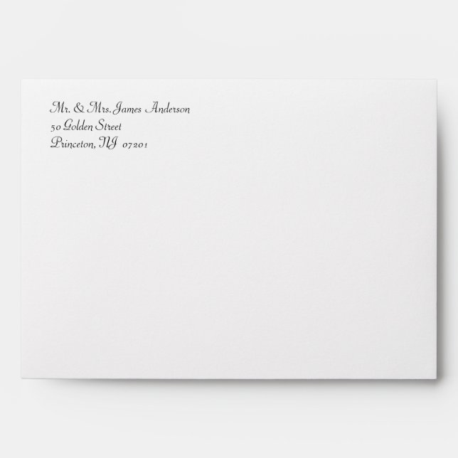 25th Anniversary - Custom Invitation Envelopes (Front)