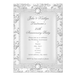  Silver  Wedding  Anniversary  Invitations  Announcements  