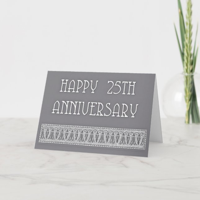 25th anniversary elegant card (Front)