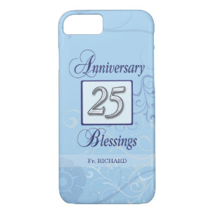 25th Anniversary in Blue and Silver iPhone 8/7 Case
