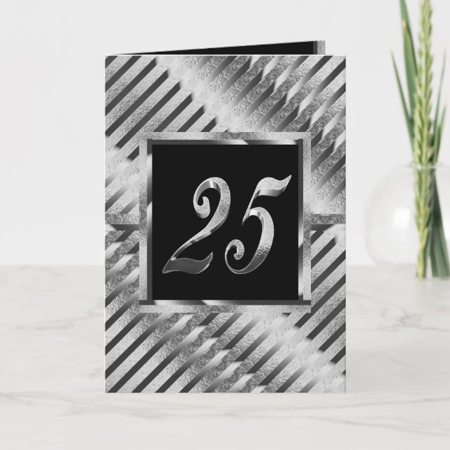 25th Anniversary Invitation Silver Wedding (Front)