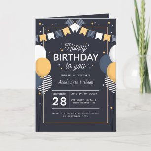 25th anniversary invitation with lettering card