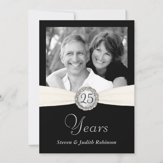 25th Anniversary Invitations - Custom Photo (Front)