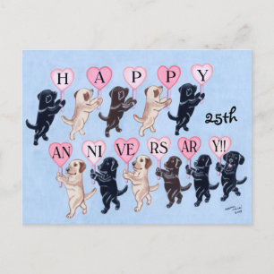 25th Anniversary Labrador Retrievers Painting Postcard