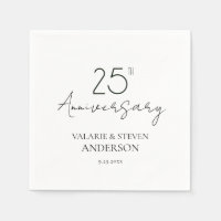 25th Anniversary Minimal Napkins
