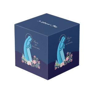 25th Anniversary of Religious Life Nun Pink Flower Cube