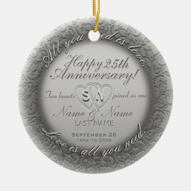 25th Anniversary Ornament Template (Front)