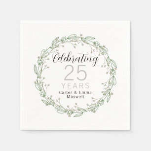 25th Anniversary Paper Napkins