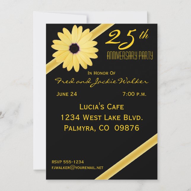 25th Anniversary Party Invitations (Front)