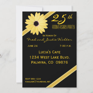 25th Anniversary Party Invitations