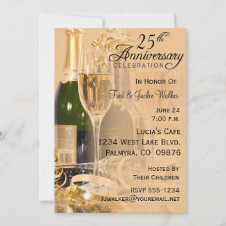 25th Anniversary Party Invitations